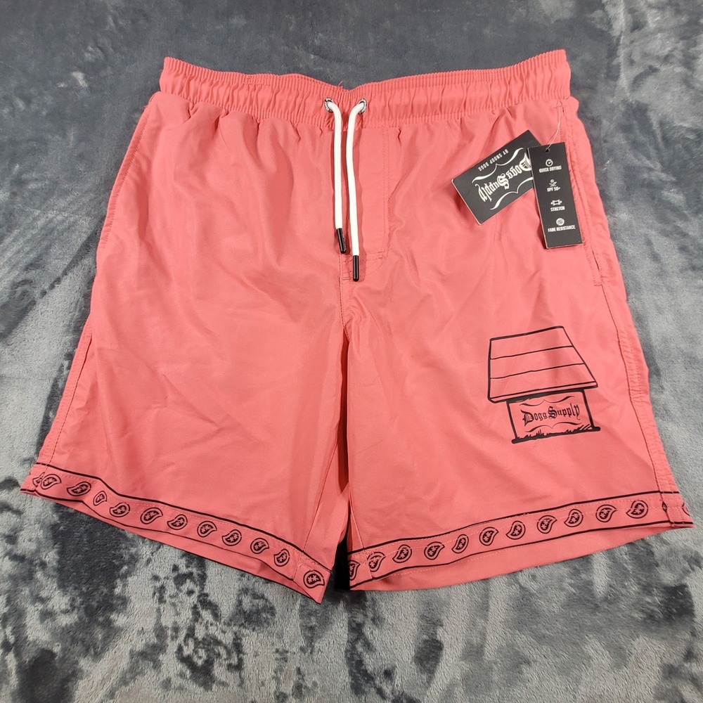 Dogg‎ Supply by Snoop Dogg Mens Coral Pink Swim Trunks Board Shorts Size Medium